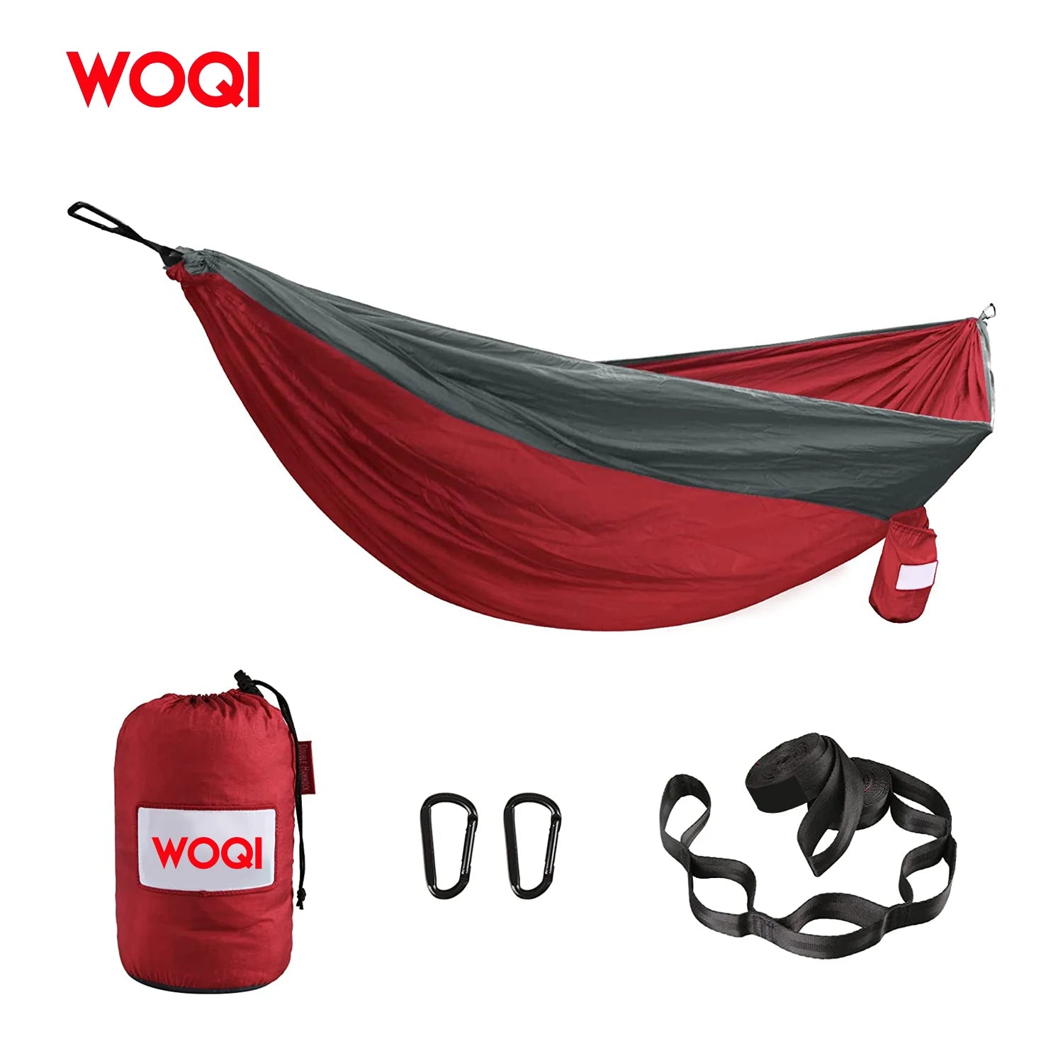 For WOQI Lightweight Portable Nylon Parachute Hammock 2-Person Without Straps for Camping Hiking and Traveling