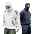 Wholesale Fluffy Fleece Color Block Hoodie Custom Pocket Oversize Winter Thick Warm Solid Sherpa Ninja Hoodies