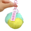 2024 Hot Sale Cute Faux Rex Rabbit Hair Pendant pink Peach Plush Pendant Bag Keychain