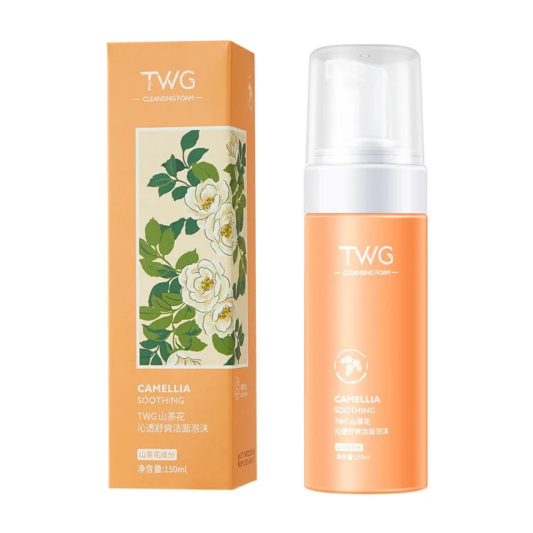 Camellia Cleansing Mousse Pore Oil Balance Moisturize Facial Cleansing Foam Cleansing Mousse Facial Cleanser