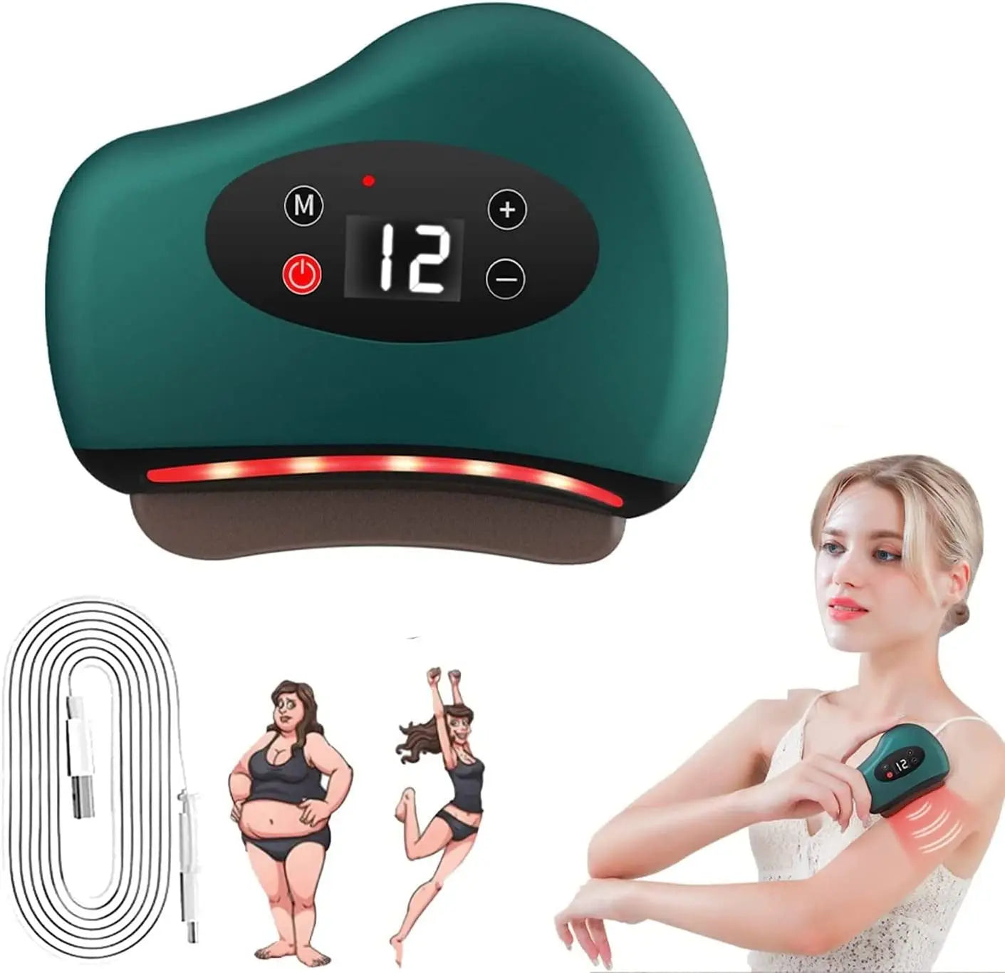 Whole Body Beauty Products Guasha Electric Massage USB Electric Guasha Board Electric Gua Sha Handheld