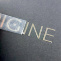 Low MOQ 3D Silver Metal Letter Sticker Self-Adhesive Thin Brand Logo for Box Packaging for Toothpaste Skin Care Made of Vinyl