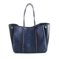 Wholesale Leopard Print Neoprene Fashion Customized Beach Handbag Tie Dye Waterproof Neoprene Beach Tote Bag