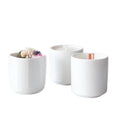 Free Sample Frosted clear White Painting Empty Glass Candle Jar Glass Candle Container With Wooden Lid