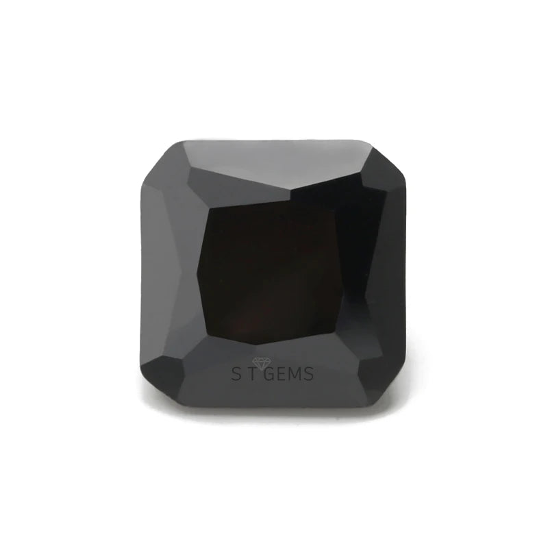 Black Square Shape CZ Loose Gemstone 8*8mm Cubic Zirconia Stones For Jewelry