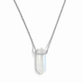 S925 Sterling Silver Pendant Necklace Moonstone Water-wave Chain Heart Style Rose Gold/Rhodium Plated Women's Unisex Everyday