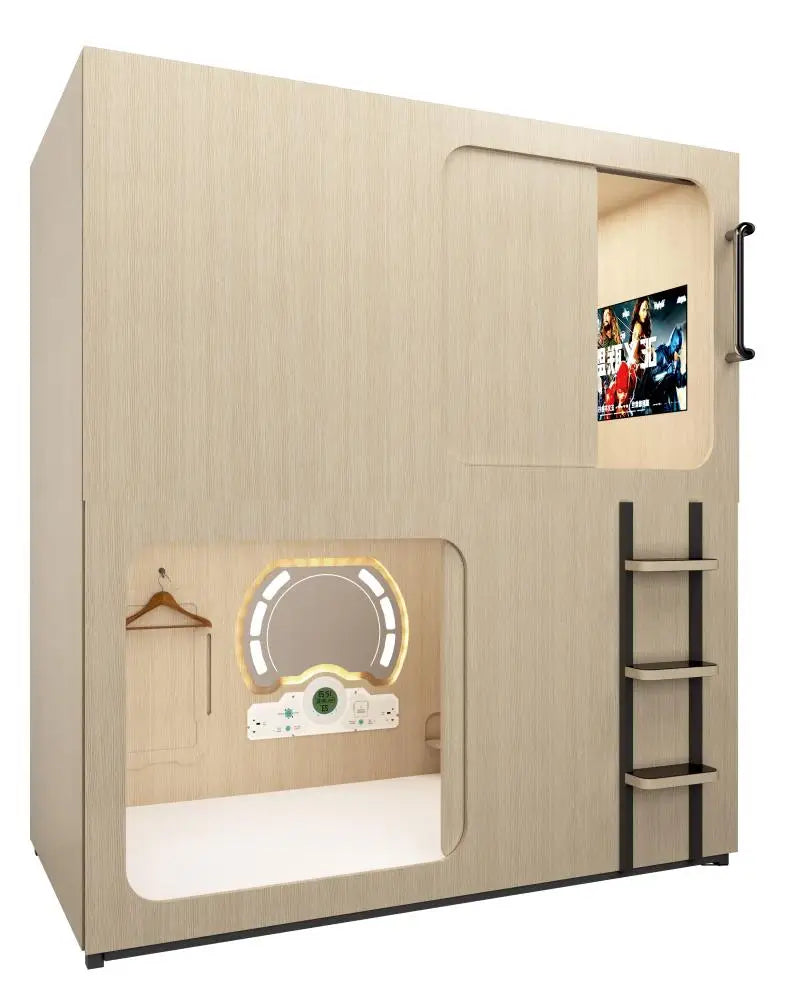 WE New Design Wooden Room Sleeping Pod Business Hotel Beds Capsule Bed for Bedroom MegaBDM