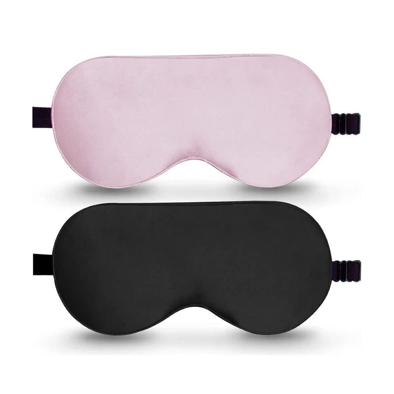 Silk Sleep Eye Mask Pressure-Free Blindfold with Elastic Strap Soft Satin Eye Cover Eye Shade for Night Sleeping Travel Nap