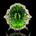 CAOSHI New Jewelry Specially Large Oval Dazzling Emerald Gem Zircon Bague Nobelwomen Big Green Hollow Ring Gold Luxury Lady