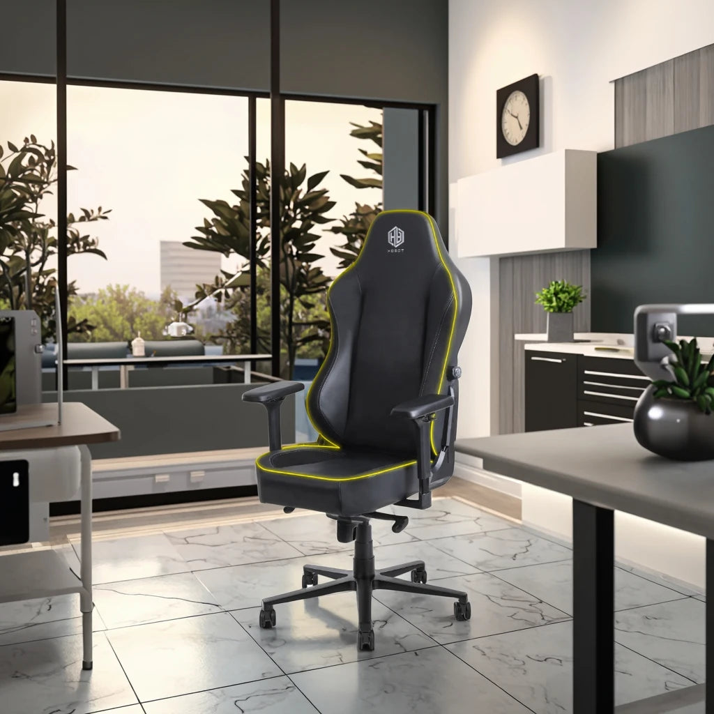 OEM ODM Hobot RGB LED Strip Recliner Wholesale Genuine Leather Office Gaming Chair