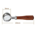 Barista Tools Stainless Steel Naked Portafilter Wood Handle Bottomless Portafilter 58mm