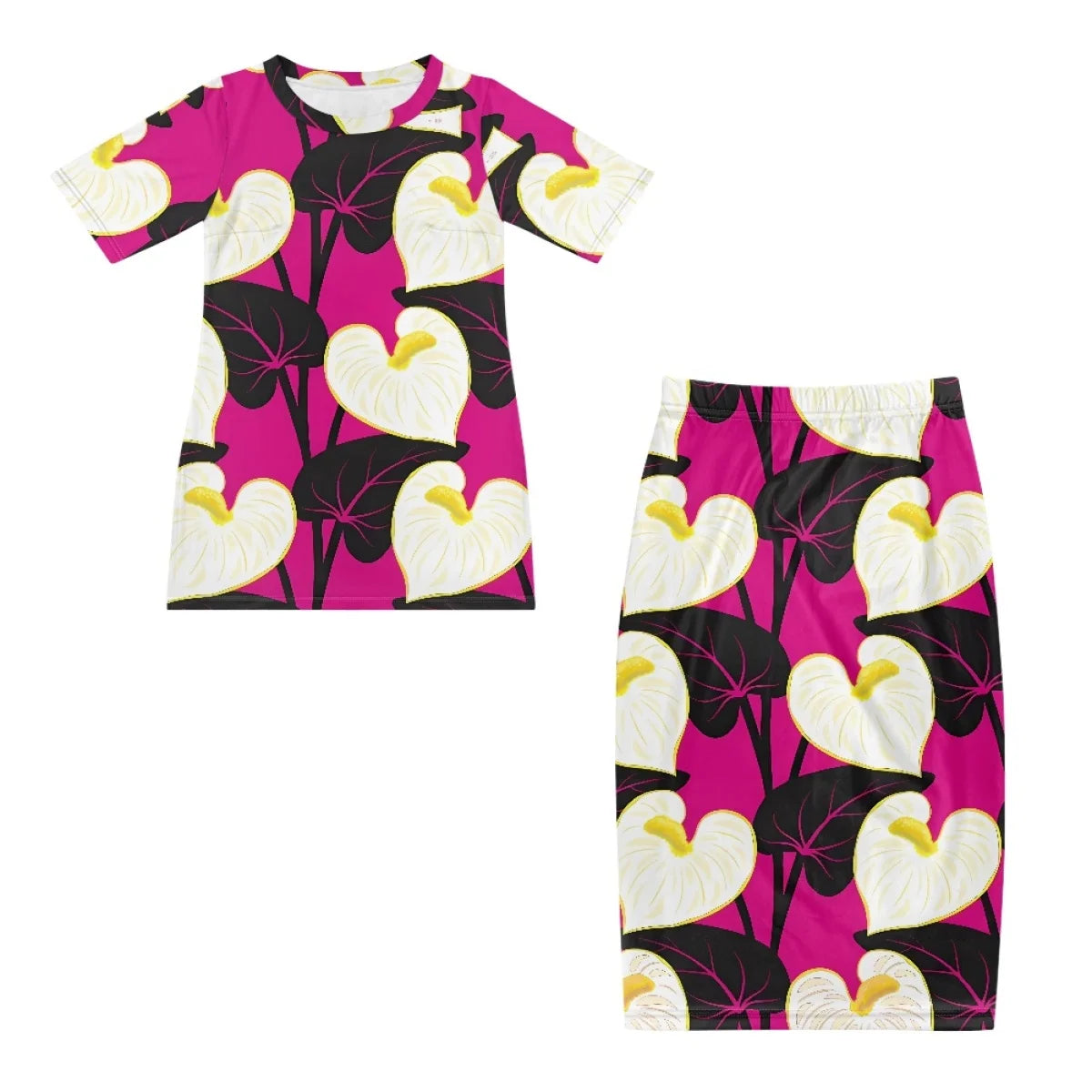 Samoan Puletasi Polynesian Tribal Clothing Print Customized Women Two Piece Islander Style Dress Sets Linen Dresses for Women