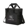 Custom Logo Large Capacity Insulated Cooler Tote Bag Zippered Front Pocket Shoulder Strap for Outdoor Picnic Events