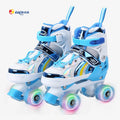 EACH Adjustable Quad Skates Flashing Roller Skate Shoes Price Roller Skates 4 Wheels for Kids Children Girls