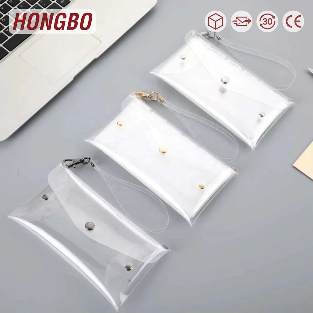 Hongbo Best Selling Clear Card Holder Wallet Cash Pouch Envelope for Bills As Budgeting Organizer with Divider Inserts Available