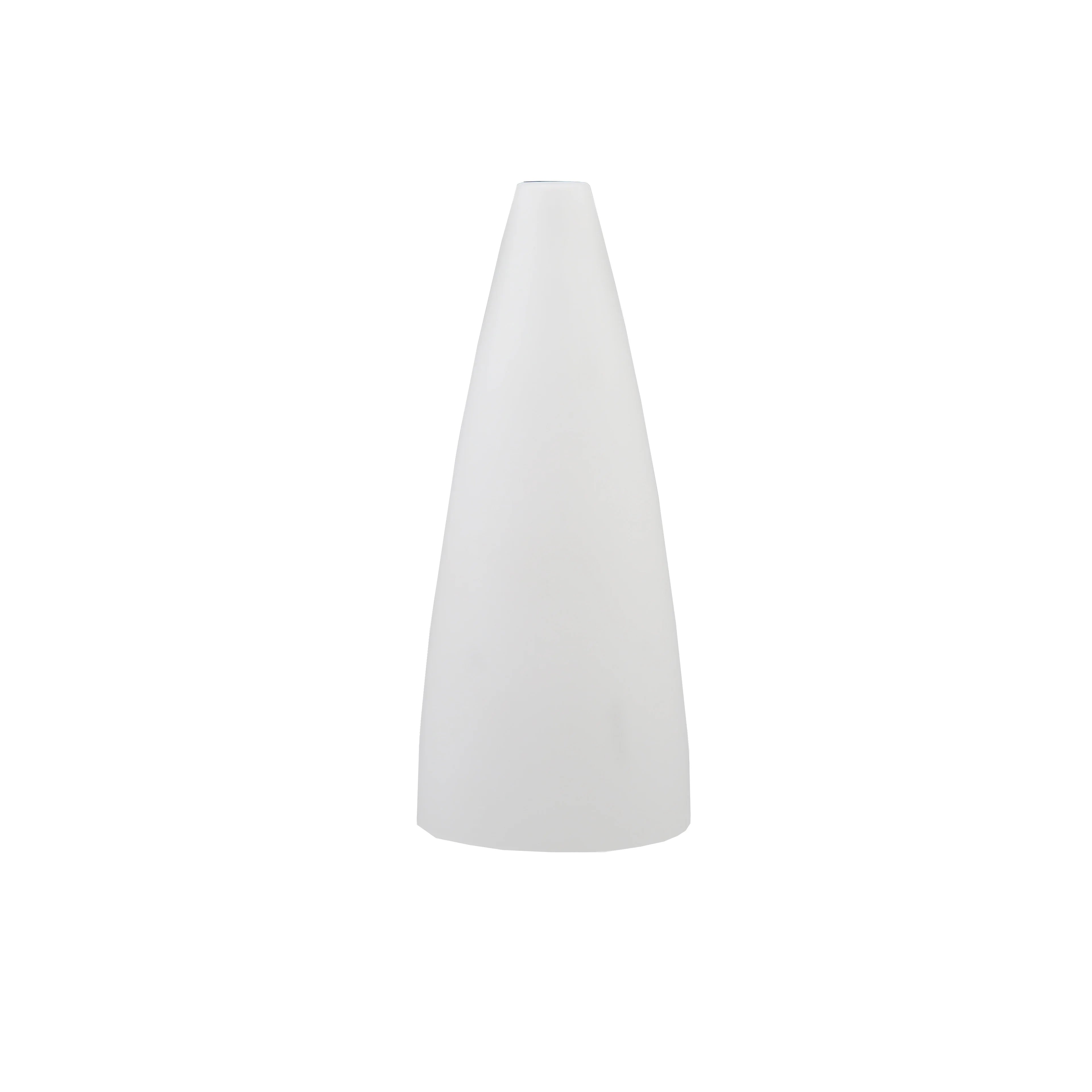 Factory Hand Blown Soda-lime Long Cone Opal Ivory Glass Lampshade Acid Frosted Minimalist Traditional French Coastal