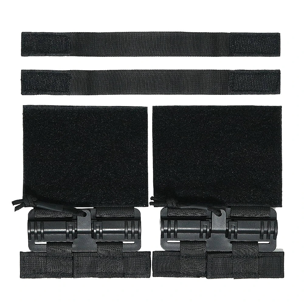 2PCS Tactical Vest Quick Release Buckle Set Single Point Disconnect Side Molle Kit with Hook& Loop Fastener for JPC CPC NCP Vest MegaBDM