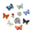 LOW Price Wholesale Patch OEM Clothing Accessories Butterfly Rose Embroidery Clothing Decorative Patch Adhesive Stickers Patches