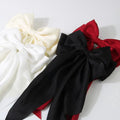 New Arrival Good Quality Spring Simple Fashion Big Bow Hair Clips Women Elegant Satin Long Spring Hair Clips with Long Tassel
