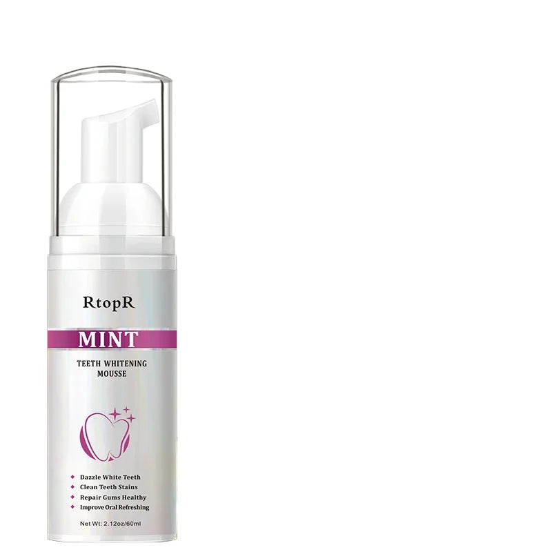 Private Label 60ml Foam Toothpaste Mint Flavor Tooth Mousse Teeth Whitening Foam for Daily Dental Care