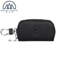 Promotional Gift Unisex Durable Embossed Leather Zinc Alloy Customized Pattern Simple Car Key Storage Bag Portable Zipper