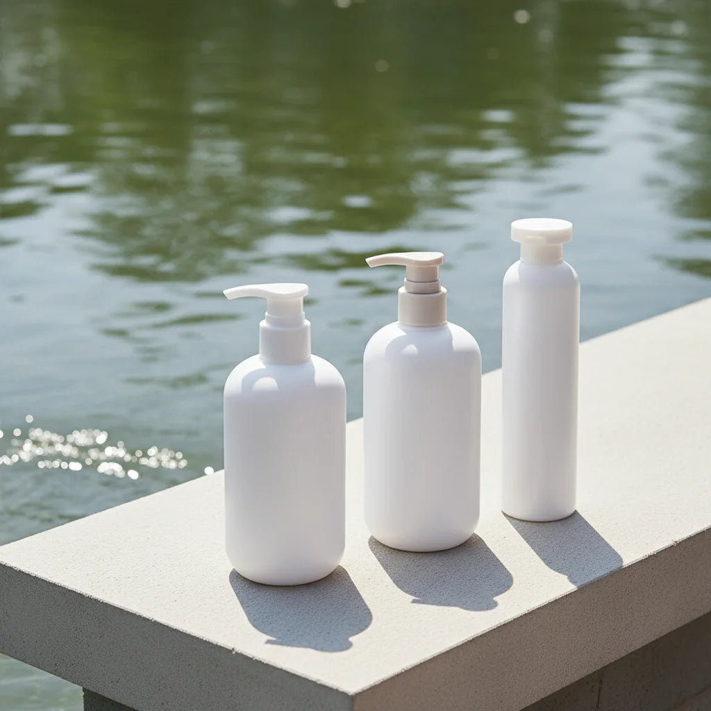 HDPE Luxury Plastic Pump Bottle for Hair Care Face Cream Shower Gel Skin Care Serum 200ml 260ml 500ml Flip Cap for Shampoo