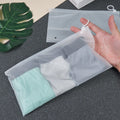 Wholesale Clear CPE Zip Lock Bags with Ring Frosted Slider Zipper and Offset Printing Plastic Packing for Shoes Socks