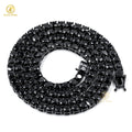Hiphop Jewelry 925 Sterling Black Gold Plated 3mm 4mm 5mm 6.5mm Black Moissanite Tennis Chain for Men Women