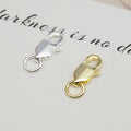 Wholesale 925 Silver Clasp Findings Rectangle Lobster Gold Plated Clasps for Jewelry Making End of Chain Accessories Women