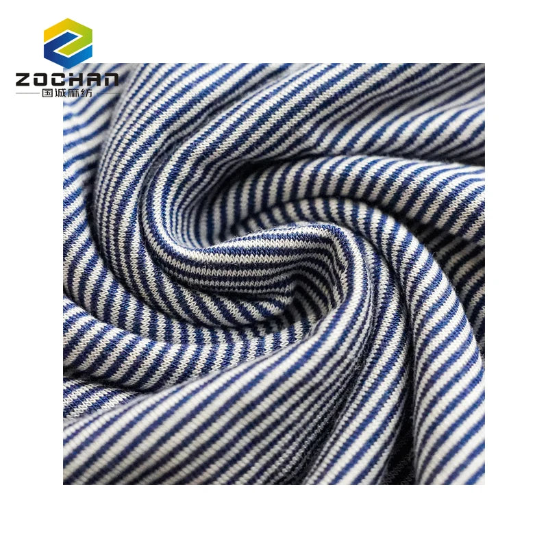 Factory in Stock Delicate Colors Stripe Modal Spandex Jersey Fabric for Clothes