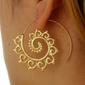 Gear Spiral Shape Stud Earring Female Jewelry Creative Geometric Circular Rotating Earrings