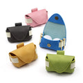 Magnetic PU Leather Golf Ball Bag with 2-Ball Storage Flip-Top Design and Compact Travel Accessories