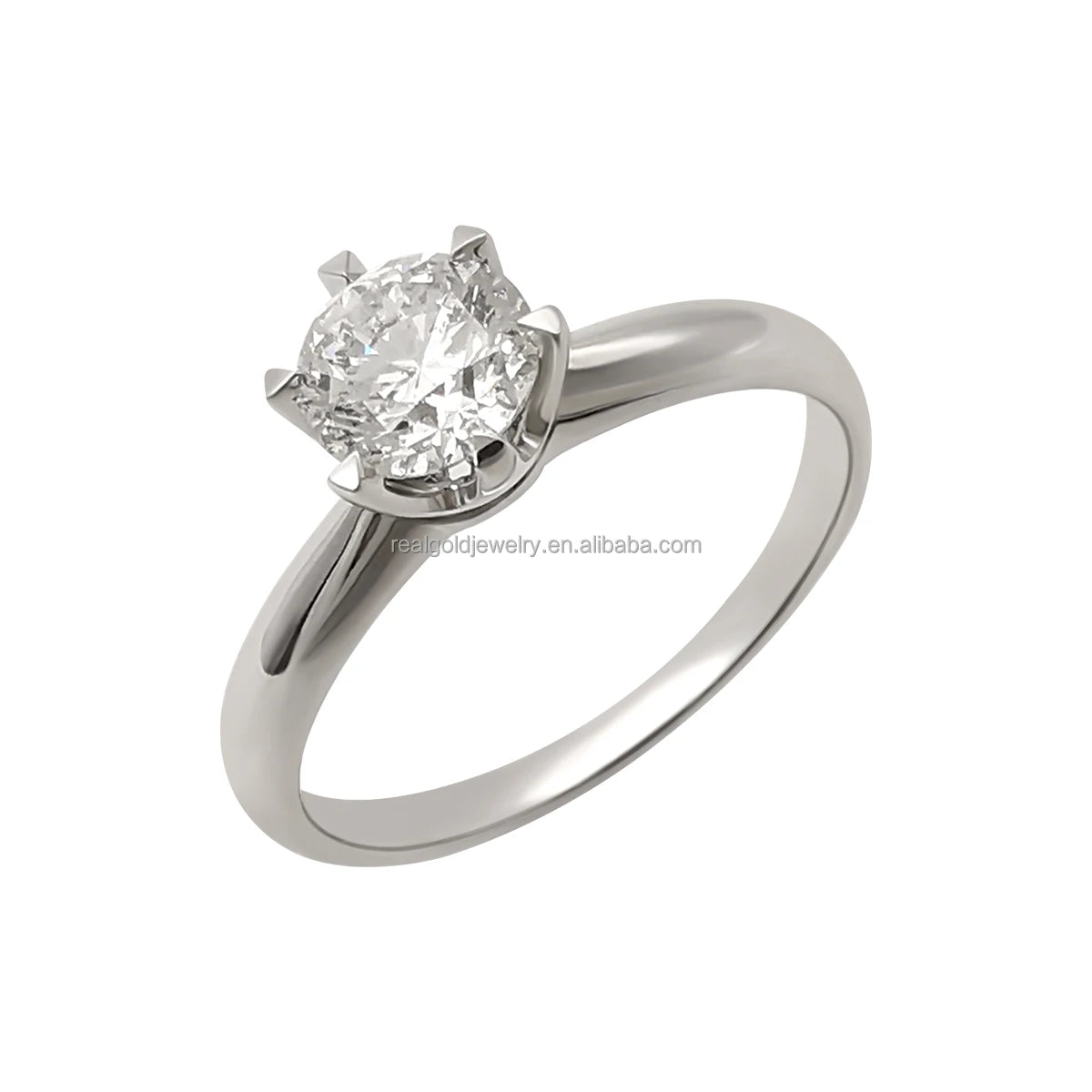 Women Rings AU585 14k Moissanite Rings Engagement Wedding Anniversary Jewelry Solid White Gold Ring Fine Jewelry