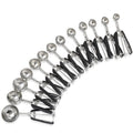 13 Pcs Various Sizes Multifunctional Stainless Steel Ice Cream Scooper with Trigger Release Protein Ball Cookie Dough Scoop Set