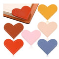 Cute Mini Leather Heart Page Corner Bookmark Reading Book Marker with Leather Crafts Accessory