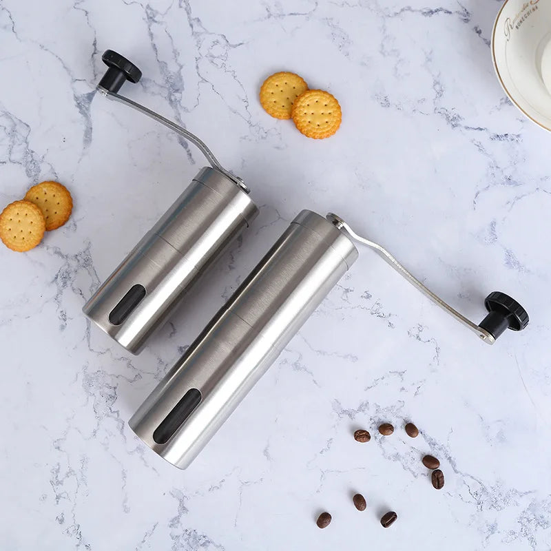 Wholesale Portable Custom Logo Metal Stainless Steel Handle Grinder Manual Coffee Bean Grinder