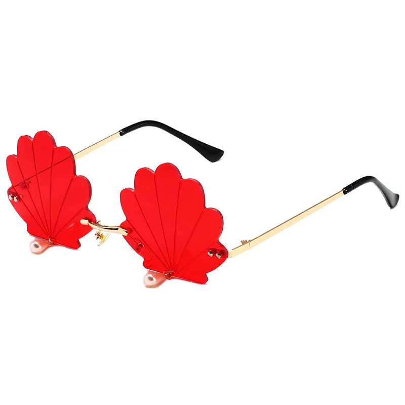 2023 Hot Sell Tortoise Shell Shaped Funny Sunglasses Metal Glasses Legs Eyeglasses Fashion Rimless Sunglasses for Women