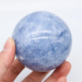 Crystals Healing Stones Ball Celestite Angelite Blue Calcite Sphere Reiki Stone Crafts  for Meditation