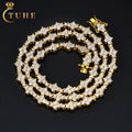 New Arrival Rapper Jewelry 7mm 925 Sterling Silver Iced Out White Gold Pass Diamond Tester Moissanite Cross Tennis Chain