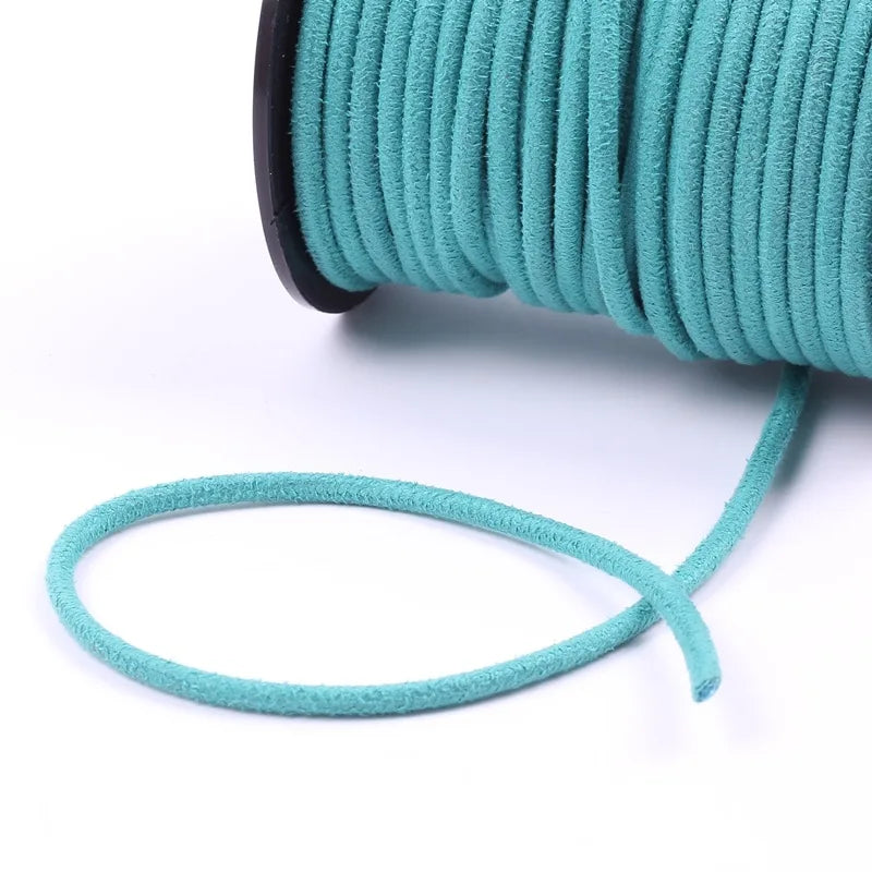Wholesale 3mm Round Colorful Faux Suede Lace Cord for DIY Bracelet Making Jewelry Findings & Components