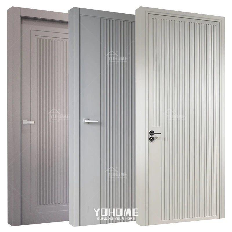 American Luxury Primed Painted Wooden Door Interior Luxury Villa Door Luxury Bedroom Doors