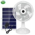 Low Noise 12 Inch Table Fan Solar Power Electric Fan with Lithium Battery