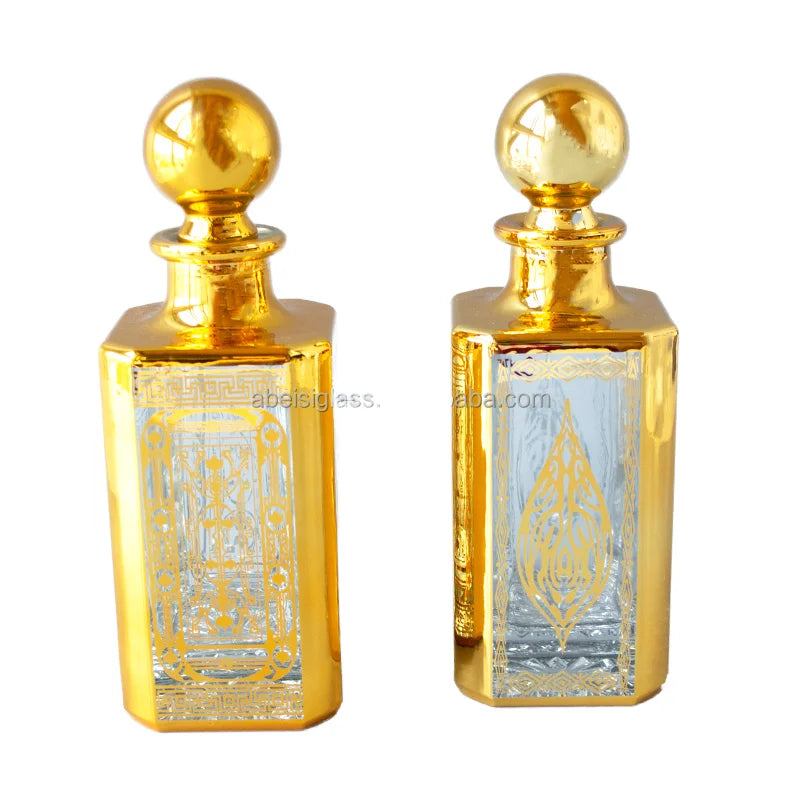 Wholesale Luxury 3ml 12ml Glass Stick Roll Essential Oil Perfume Bottles Flat Cork for Arab Middle East Market Supplied Roll Box