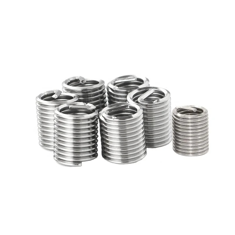 304 Stainless Steel M3*0.5 Polished Wire Thread Insert for Automotive Machining Services Hardware with Bag Carton Box Packaging