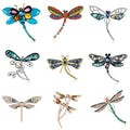 New Design Crystal Pearl Dragonfly Animal Brooches for Women Dress Scarf Fine Insect Brooch Jewelry Accessories Gift