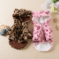 Wholesale Polyester Dog Clothes for Spring Autumn Thickened Warm Durable Windproof Fashionable Leopard Print Pet Jackets for