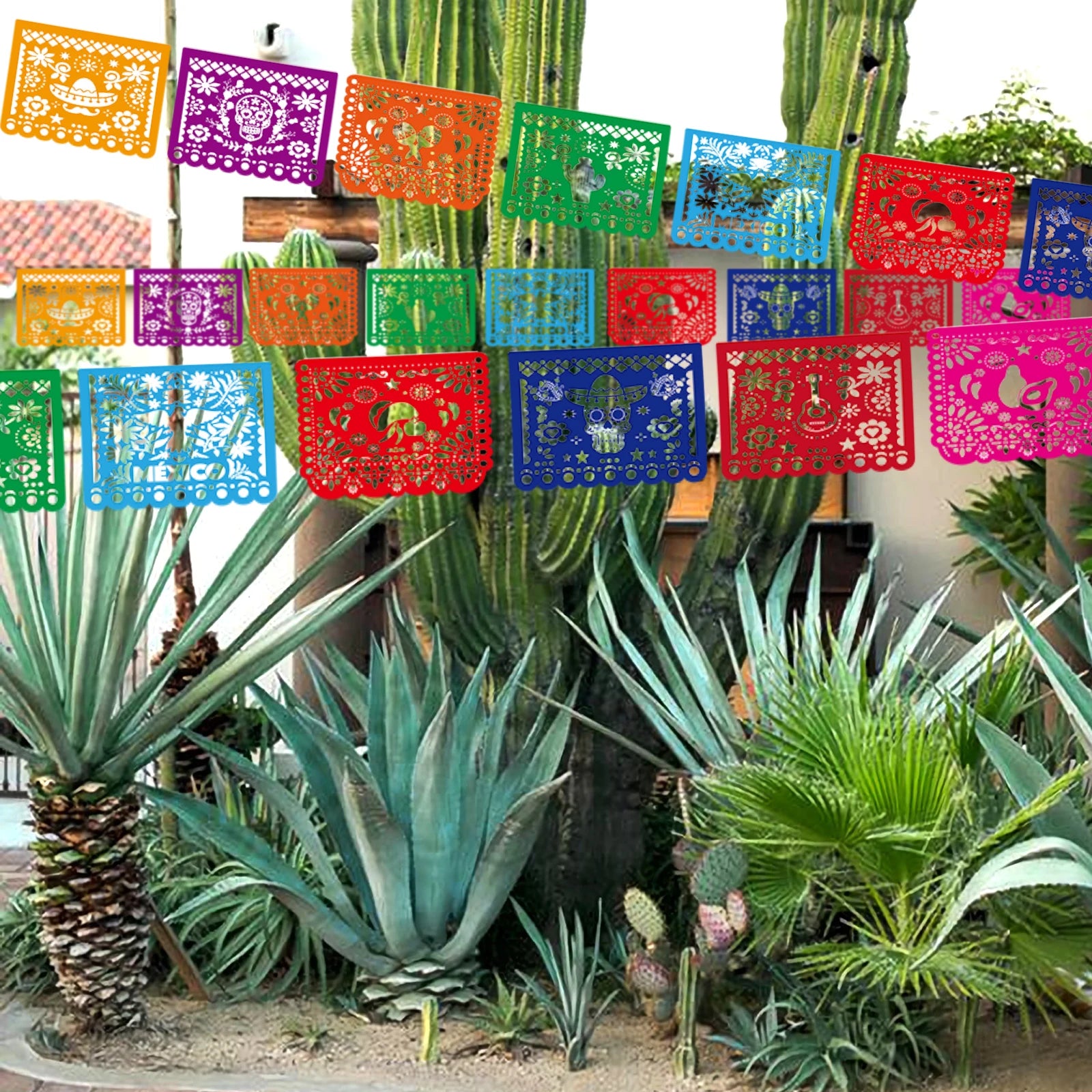 New Design PET Mexico Day of the Dead Banner Mexico Death Day Garland