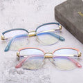 2022 Wholesale Cat Eye Optical Glasses Frame for Women Retro Eyeglasses Frames Metal Anti Blue Light Frame Glasses