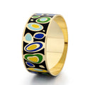 Promotion Trendy Jewelry Wide Colorful Enamels Bracelets & Bangles Luxury Gift For Women Cuff Bracelet Female Pulseiras