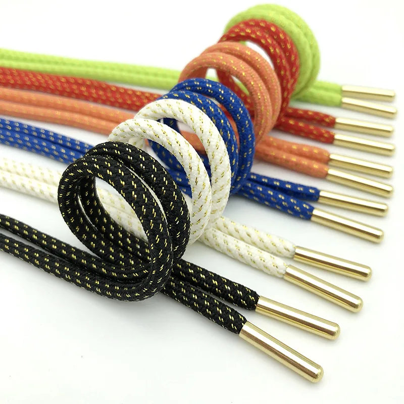 Wholesale Custom Metal Head Waistband Rope Casual Pants Shoelaces with Hoodie Rope Aglet